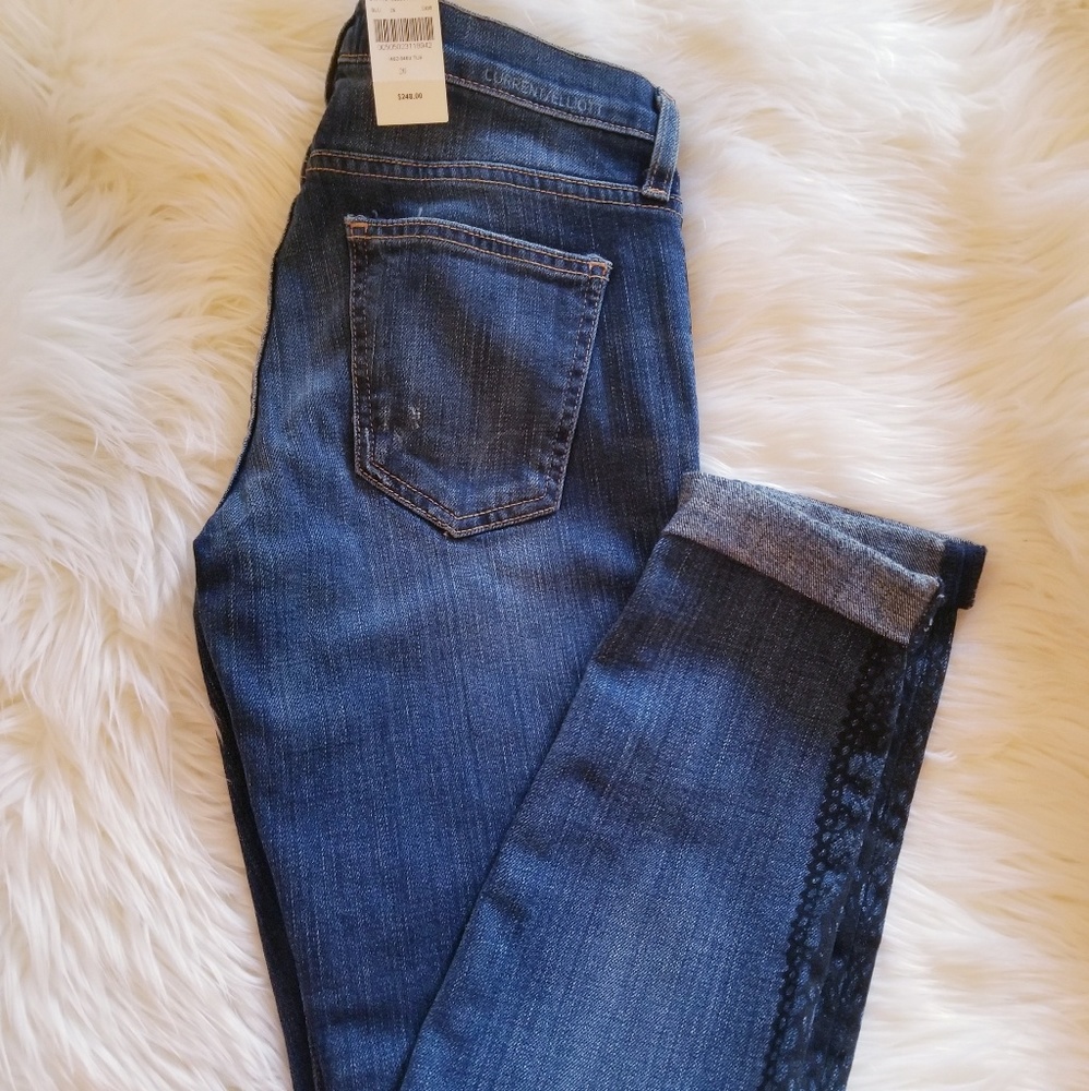 NWT* Current Elliot Tuxedo Rolled Skinny Tux Jeans - Picture 6 of 7